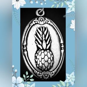 $20 Alex & Ani Silvertone Pineapple Charm for Necklace, Bracelet Keychain A2-10